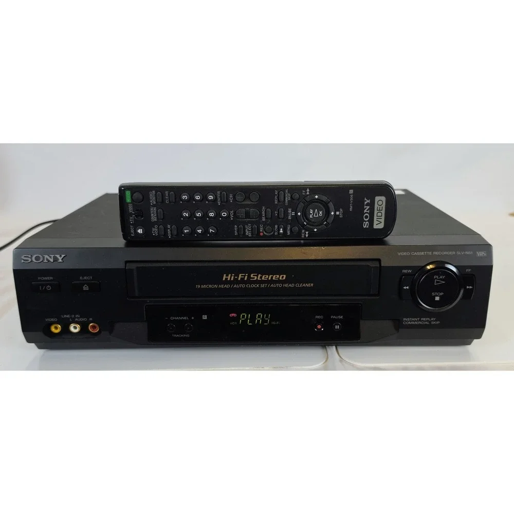 Sony SLV-N51 4-Head HiFi Stereo VHS VCR Player Recorder Bundle w/ Remote Tested